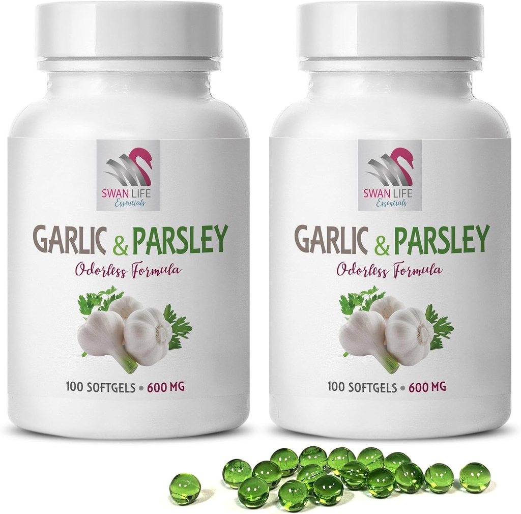 cesnak doplnky - GARLIC A PARLEY ODORLESS FORMULA - kostné zdravotné vitamíny pre ženy, cesnak alicín, alicín, cesnak doplnky, cesnak petržlen, petržlen kapsule, bez zápachu cesnak - 2B 200 Caps