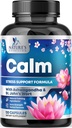 Natural Calm, Unwind & Relax Support - Ashwagandha, GABA, Magnesium, L-Theanine & More - Natural Focus, Energy & Immune Support - Nature's Non-GMO, Vegan, Gluten Free, Bottled in USA - 120 Kapseln