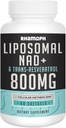 NAD+ lipossomal 800 mg com Trans- Resveratrol 300 mg, Max Absorção, NAD real Aumento do suplemento para envelhecimento saudável, energia celular, reparo de DNA, longevidade - 60 Softgels