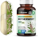 BIO KRAUTER Motherwort 캡슐 1200 mg - 100 개 - Motherwort 허브 보충 - Relaxation 촉진 - 여성 지원 캡슐