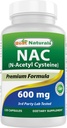 Best Naturals NAC - N Acetil-cisztein 600 mg 120 kapszula - n Acetil-cisztein - Erőteljes antioxidáns