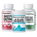 Physician's CHOICE Gut Guardian Bundle: 60 Billion Probiotic 30ct + Bloat & Gas Probiotic 30ct + Digestive Enzymes 60ct