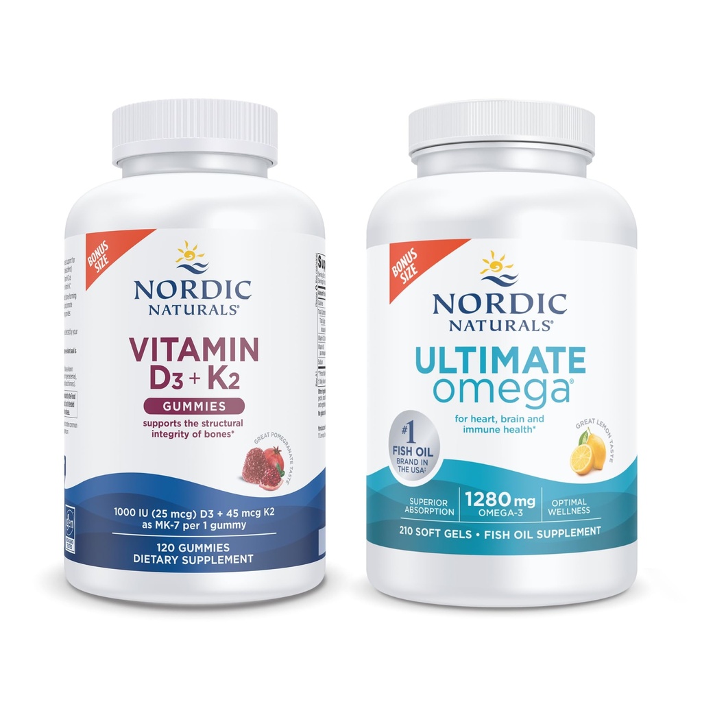 Nordic Naturals Starter Pack - Vitamin D3+K2 Gummies, Ultimate Omega