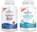 Nordic Naturals Starter Pack - D3-vitamin + K2 gumi, Ultimate Omega
