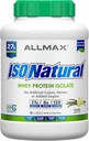 ALLMAX Nutrition ISONATURAL Syrovátkový proteinový izolát, vanilková - 5 lb - 27 gramů proteinu na Scoop - nulový tuk & cukr - 99% laktóza bez - s prebiotiky - Žádné umělé příchutě - 73 Služební