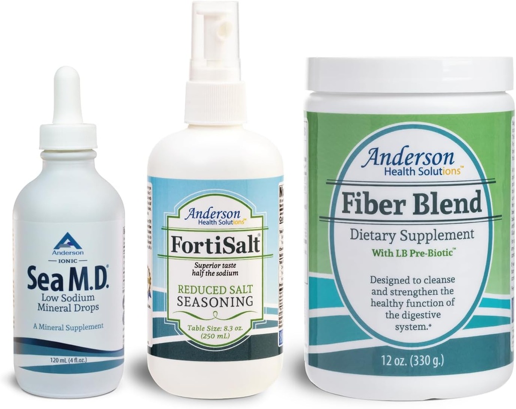 Ultimate Health Boost Bundle (Trace Minerals Drops, Alhainen Natrium Fortisalt & Fiber Blend)