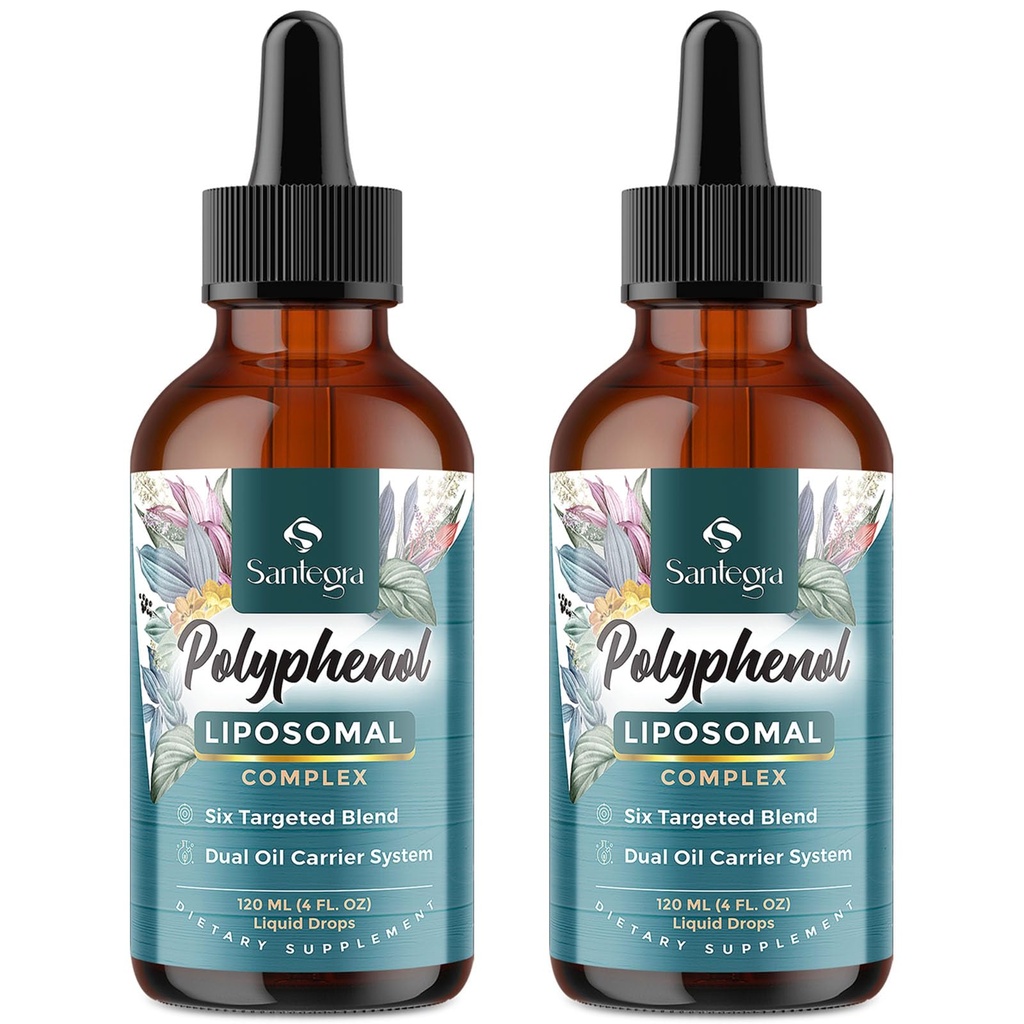 Polyphenols Supplement Liposomal, Over 27 Polyphenol Complex & Powerful Antioxidant, with MCT & Olive Oil, Quercetin Extract, Hawthorn Berry Extract, for Age Defense, Energy, Immune, 240 ML