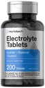 Horbäach Electrolyte Tablets | 200 Count | Helps Hydrate, Balance, & Sustain | with Calcium, Magnesium, Chloride, Sodium and Potassium | Vegetarian, Non-GMO & Gluten Free