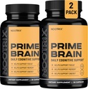 Nootrix Prime Brain Nootropic Supplement | Stöder minne, mental fokus, kognitiv hälsa och energi | Främjar hälsosamt humör och hjärnfunktion | Ginkgo Biloba, Lion's Mane & L Theanine | 60 kapslar