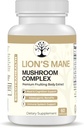 Lions Mane Mushroom Supplement - Premium Fruiting Body Extract - with Chaga, Maitake, Shiitake, Reishi - Mood, Brain and Immune Support, Adaptogen - Non-GMO - 60 Vegan Capsules