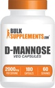 BulkSupplements.com D-Mannose Kapseln - D-Mannose Ergänzung, für Urinary Tract Support - Vegan & Glutenfrei, 3 Kapseln pro Servierung (2000mg), 180 Zähler (Pack von 1)