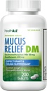 HealthA2Z® Mucus Relief DM | Dextromethorphan HBr 20mg | Guaifenesin 400mg | Cough, Immediate Release, Uncoated (200 Count 1)