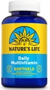Vida diaria de la naturaleza multivitamínico para hombres y mujeres - Multivitamínico completo con hierro - Valor diario de las vitaminas y minerales más esenciales - Energía sana y soporte inmunológico - 60 Serv, 120 Softgels
