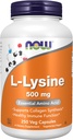עכשיו L-lysine 500 מ"ג, 250 קפסולות