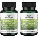 Swanson Berberine Advanced Enhanced Absorption Supplement for Health-Conscious Adults Seeking Optimized Bioavailability - Featuring Berbevis 550 mg (30 Vegan Capsules, 2 Pack)