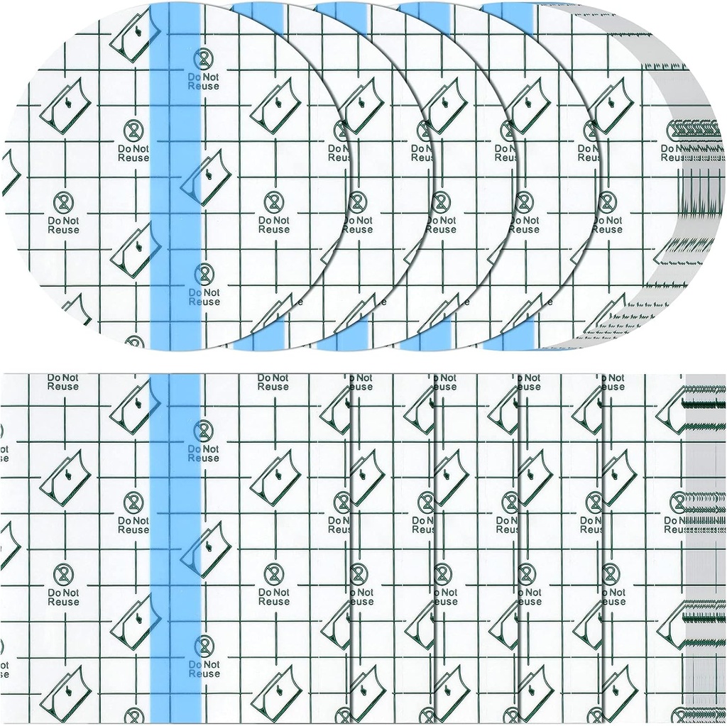 50 Kusy vodotěsné adhezivní bandáže Transparentní Stretch Obvazy Ochranné čiré filmy Dressing Tattoo Cover Dressing Tapes for Sprch Plavání (4 x 4 Inch)