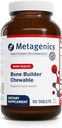 Metagenics Knoglebuilder Chewable Supplement- Calcium, Vitamin D & Magnesium til Knoglestyrke & Tandsundhed * - Understøtter Kardiovaskulær & Immunfunktion * - Non- GMO, Gluten- Free - 90 tyggetabletter
