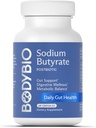 BodyBio Butyrate - Post for Gut Health, Digestive Super, Bloat, Gas & Constitation Recember, Leaky Guat Retrieves - Butyric Acidia Supplement for GI Fellness