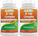 Best Naturals B 100 Complex 120 Tablets (B Complex Vitaminas)