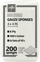 Medline 4 x 4 palcové gauze Spongá, nestrážené 8-vrstvové taveniny, 100% bavlna, Ideálne pre rán dressing, rán starostlivosť, všeobecné použitie prvej pomoci, balenie 200