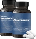 Akkermansia Probiotic עם Prebiotic סיבים - להגדיל את הייצור GLP-1, נדחה, צד שלישי נבדק, 100M AFU Live Strain עבור בריאות Gut עבור גברים ונשים (2pcs)