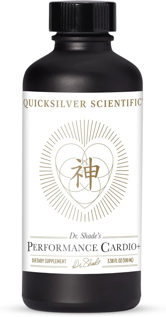 Quicksilver Scientific Performance Cardio + - Herbal Supplement for å støtte blodsirkulasjon og hjerne helse - Cardiovaskulær Supplement med Hawthorn Berry + He Shou Wu + Ginseng Extract (3,38 oz)