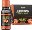 ONNIT Alpha Brain Focus Shot, Peach Flavor, Nootropic Dietary Drink That Supports Energy, Focus, and Mood, IGEN ™ NON-GMO Tested, 2.5 lf oz, 6 Count