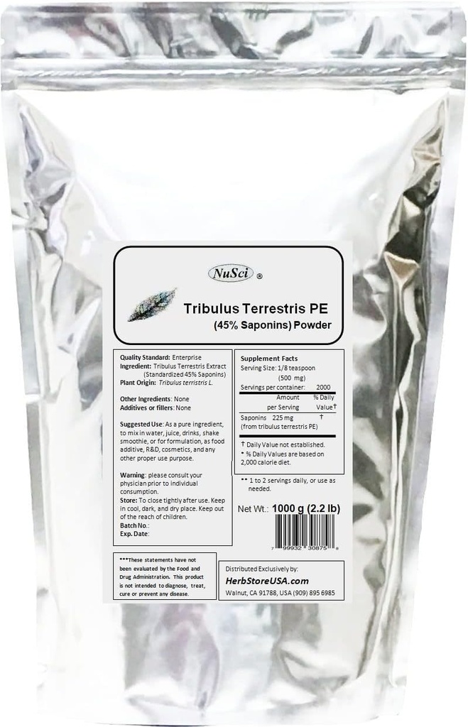Tribulus Terrestris Extract Powder Pure (1000 γραμμάρια (2,2 lb))