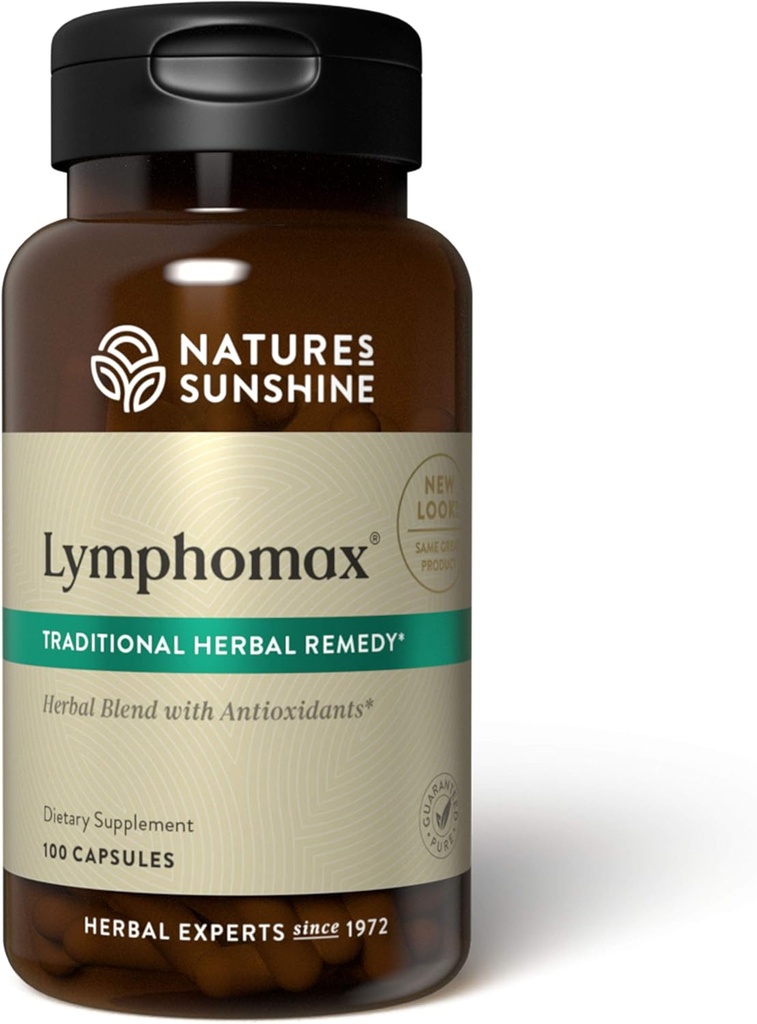 Nature's Sunshine Lymphmax, 100 капсули, Имунна система Booster с Time-Horned билки за естествено поддържане на дихателните и пикочните системи