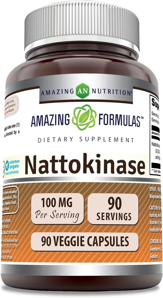 Amazing Formulas Nattokinase Supplement 12.4; 100 Mg (2000 FU Enzyme from Pure Nattokinase)
