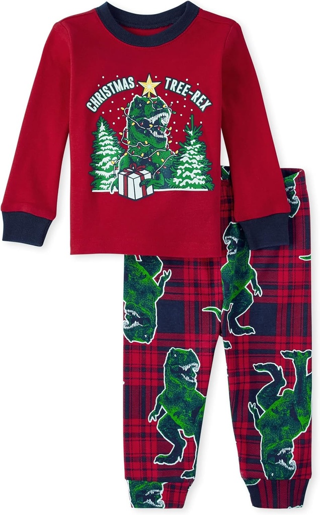 De kinderen plaatsen Familie Matching, Kerstmis en Vakantie Pajama Sets, Katoen