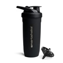 Smartshake Reforce Stainless Steel Protein Shaker Bottle - Non Insulated Unisex Gym Bottle | Metal Shaker Bottles - 900 ml | 30 oz - Leakproof Screw-On Lid - DEHP & BPA Free (Black)