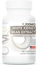 Fórmulas Omvi, compatible amb el Kidney suplementari, White Kidney Bean Extraclè 1.200mmg, Kidney net per a homes i dones, implementació per a Salut Normal Urinary, 60Capsules