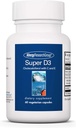 Allergy Research Group Super D3 Dietary Supplement - Bone & Immune Support, Cholecalciferol with C & E, Vegetarian Capsules, Gluten Free - 60 Count