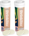 Drinklits Джинджифил-Lime Daily Hydration Tablets (2) Tube Bundle  готварска храна Made with Organic Gninger  готварска храна 0g Sugar  по същество електролити 20 Сервиз - 10 Таблети за нетно