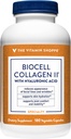 O Colágeno II de Vitamina Shoppe Biocell com Ácido Hialurônico 1000mg - Promove Pele Saudável, Articulações e Cartilagem - Suporta Hidratação e Elasticidade - para Bem-Estar Diário (60 Cápsulas Vegetais)