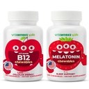 Kids Vitamin B12 Chewables + Melatonin 1mg Chewables Bundle