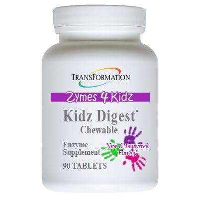 TRANSFORMATION THE GENESIS OF GOOD HEALTH Enzymes Kidz Digestive Enzyme Supplement Chewable, Promote Healthy & Complete Digestion & Elimination for Children, 90 Tablets