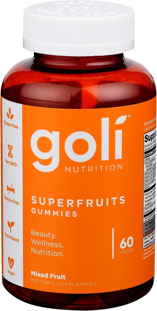 Goli Nutrition Mixed Fruit Supergruits Gummies, 60 CT