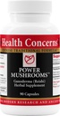 דאגות בריאות של Power Mushrooms - Immune System & Natural Support - תוסף Mushroom עם Reishi, Tremella, Maitake, Poria - תוספת סינית מסורתית צמחי - 90 קפסולות