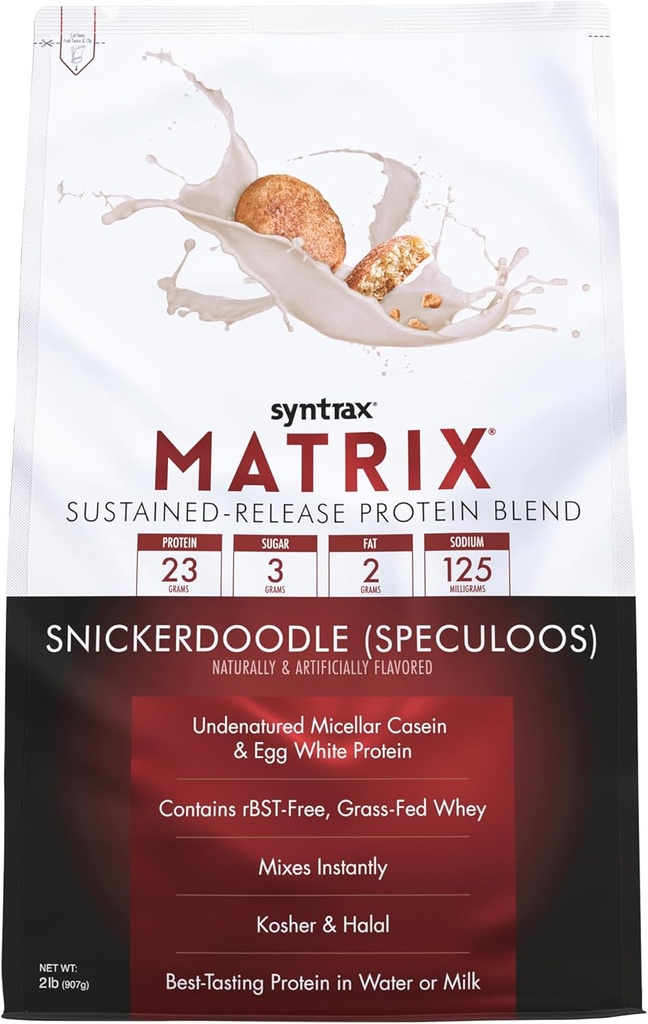 Syntrax Nutrition Matrix - Kendutako proteina nahasketa, Snickerdoodle 2 lbs.