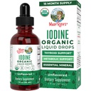 MaryRuth Organics Iodine Liquid Drops | Potassium Iodide | 1 Year Supply | 450 Servings | Thyroid Health | USDA Organic| Vegan | Non-GMO | Gluten Free | 1 Fl Oz