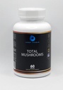 Total Mushrooms Capsule Supplement, 1330 mg - Mushroom Brain Supplement with Cordyceps, Reishi Mushroom, Shiitake, Lions Mane - Improve Focus, Aids Digestion, Mental Clarity, Immunity - 60 Count