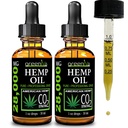 GreenIVe Hemp Oil Drops 28,000mg Per Bottle – Naturally Grown, Vegan, Rich in Omegas – Premium Hemp Oil Dropper – Non-GMO, Made in USA – 30mL (2 Pack)