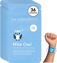 The Good Patch Nite Owl Patch, Natural Sleep Patch Поддръжка за Kid Bedtime с Tart Cherry, лайка, и Skullcap, Plant Powered, Трайна версия (36 Общо Patches)