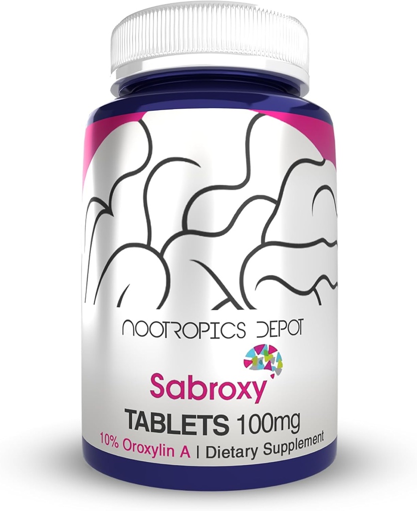 Nononotics Depot Sabroxy® Tablets  готварски таблети за 100mg  по 90 броя Минимум 10% Oroxylin-A - Oroxylum indicum - може да помогне за насърчаване на фокуса и мотивацията - може да помогне за насърчаване на когнитивната функция