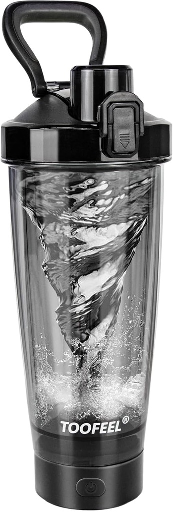 TOOFEEL Electric Protein Shaker steklenička - 20 oz USB polnilni Shaker skodelice za stresanje beljakovin, Self Stirring Shaker steklenica za mešanice beljakovin, BPA Free Workout Gym Shaker steklenica