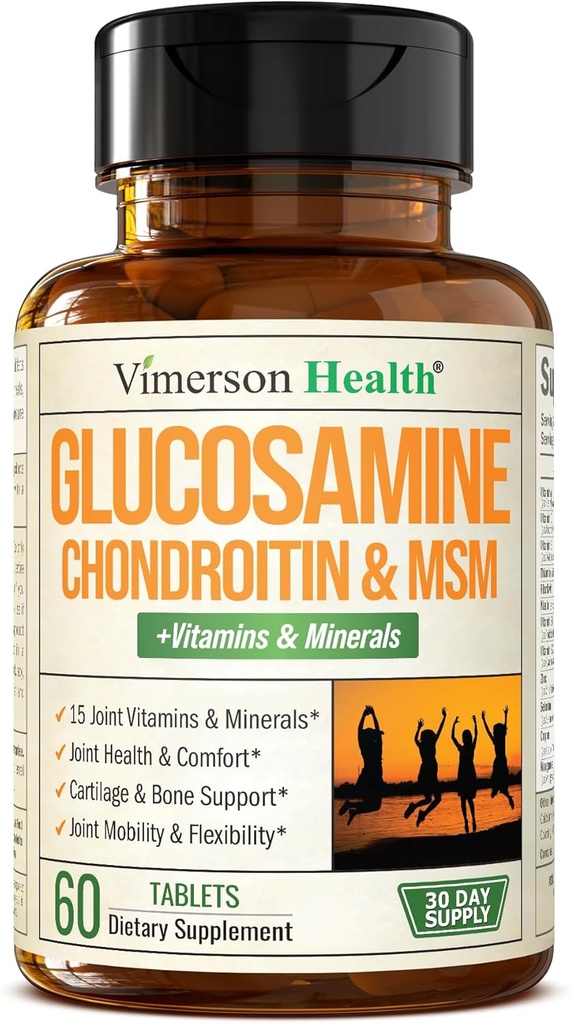 Glukosamin Chondroitin MSM Supplement - Avancerade gemensamma kosttillskott för män och kvinnor w / glukosaminsulfat 1000mg, Chondroitin Sulfate & MSM, vitamin B12 och mer för gemensam hälsa - FSA Berättigade