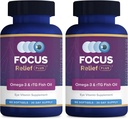 Focus Relief Plus Dry Eye Formula (180 ct. 60 Day Supply) Omega 3 Supplement - Dry Eye Relief Supplement - Omega 3 Fish Oil